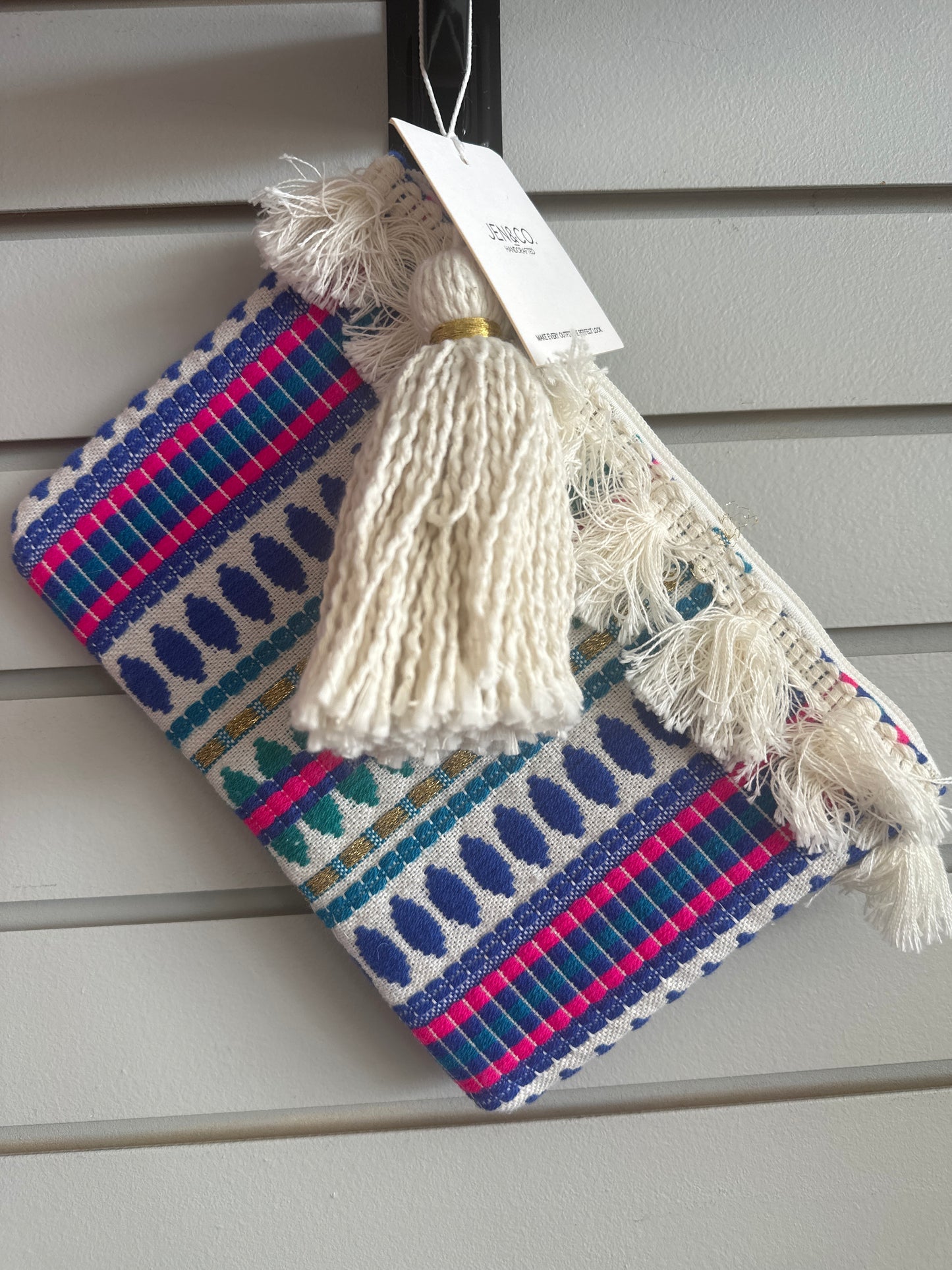 Small Blue Tassel Pouch