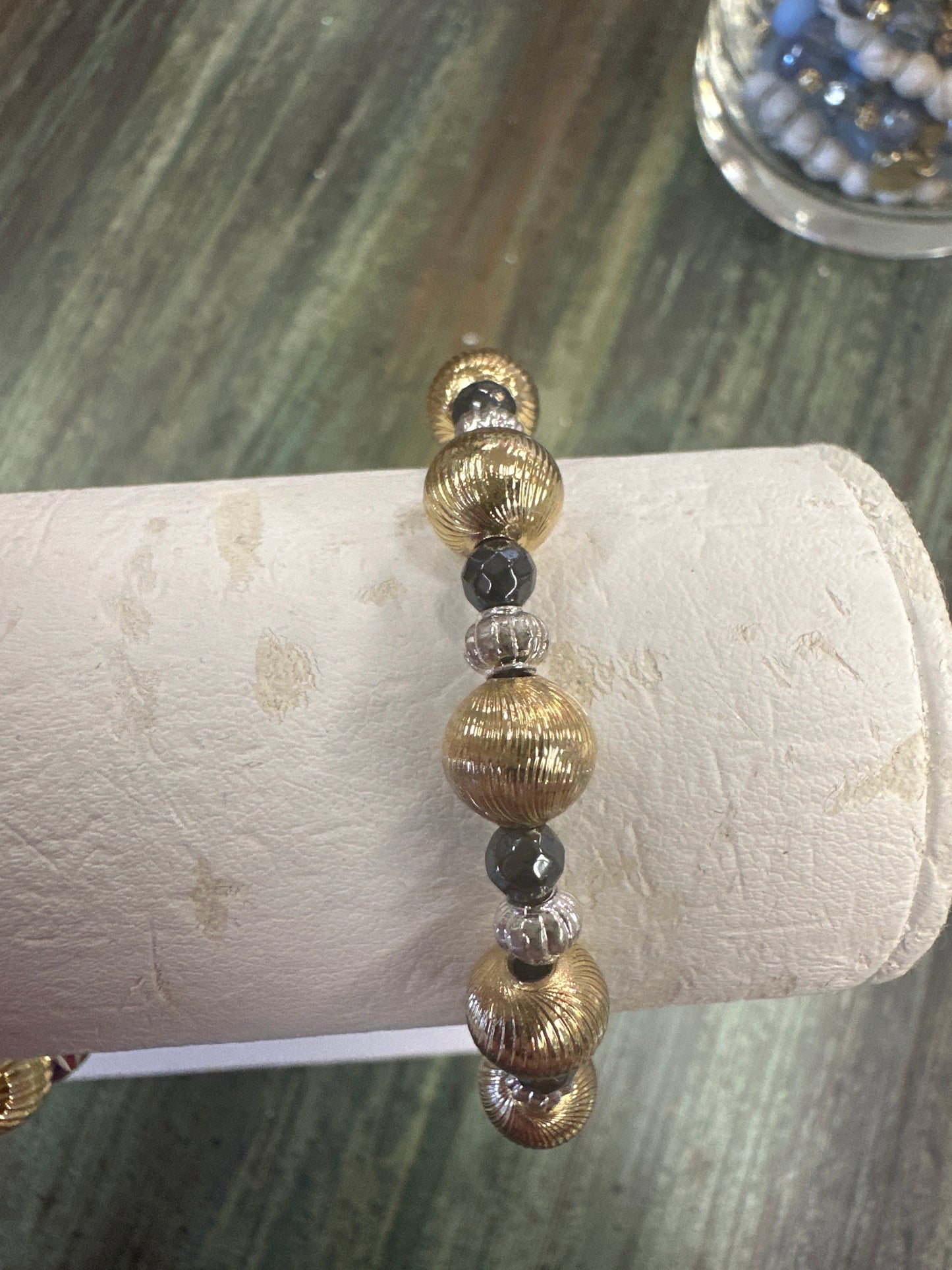 Erimish Gold Small Silver Pewter Bracelet