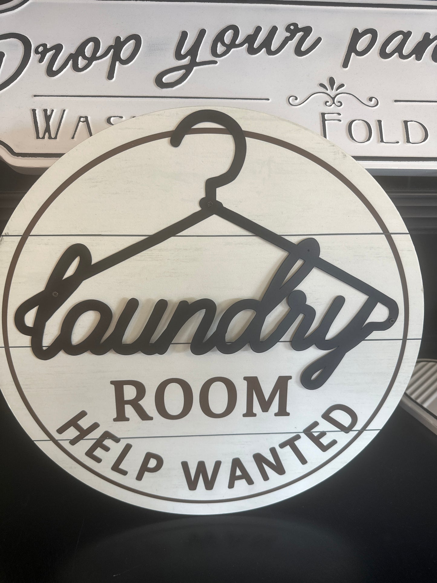Round Help Wanted Sign