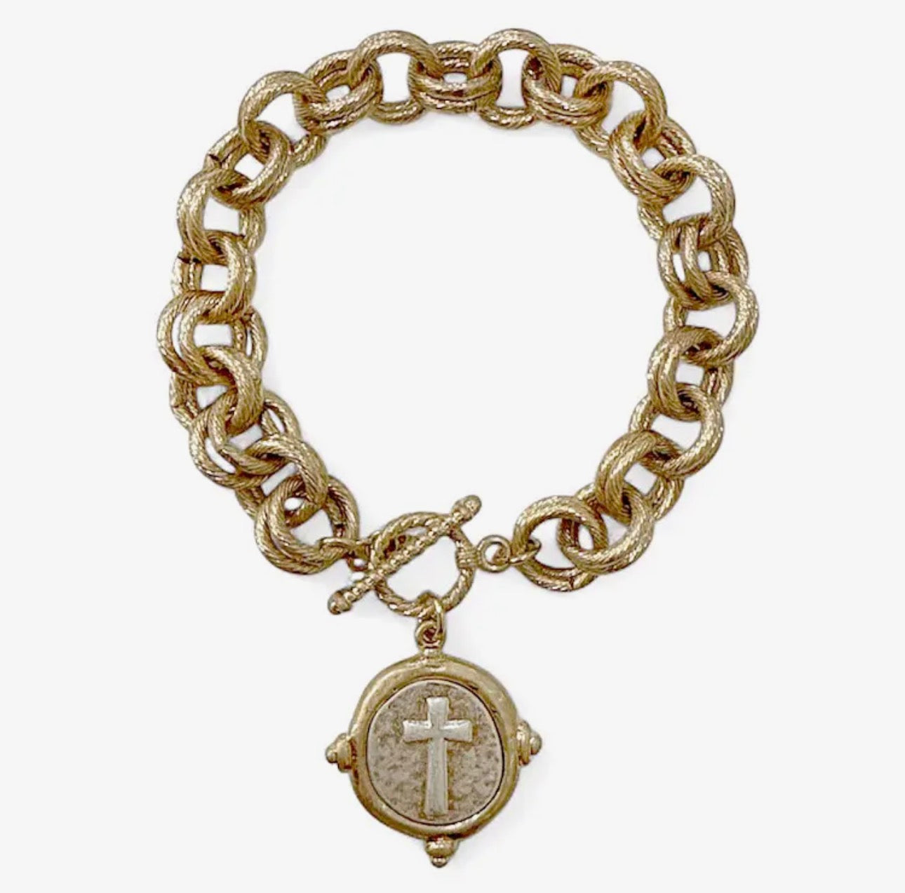 Cross Coin Bracelet
