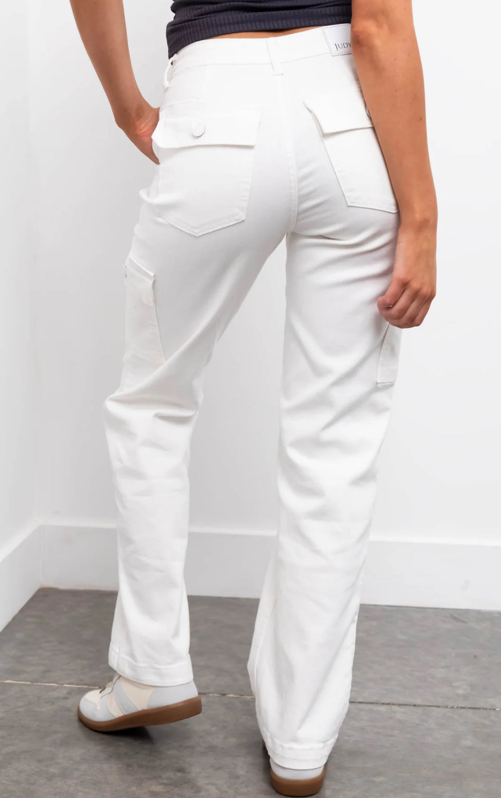 Judy Blue White Cargo Jeans