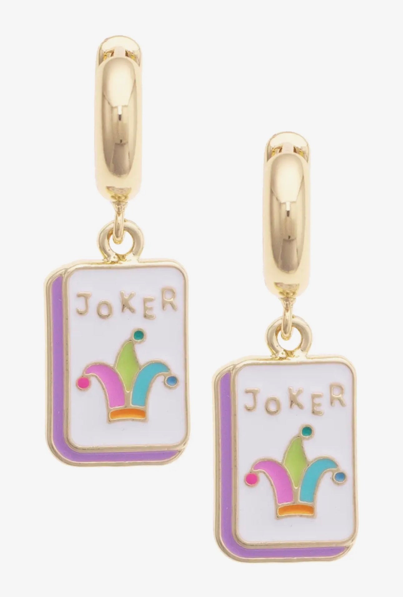 Joker Mahjong Earrings