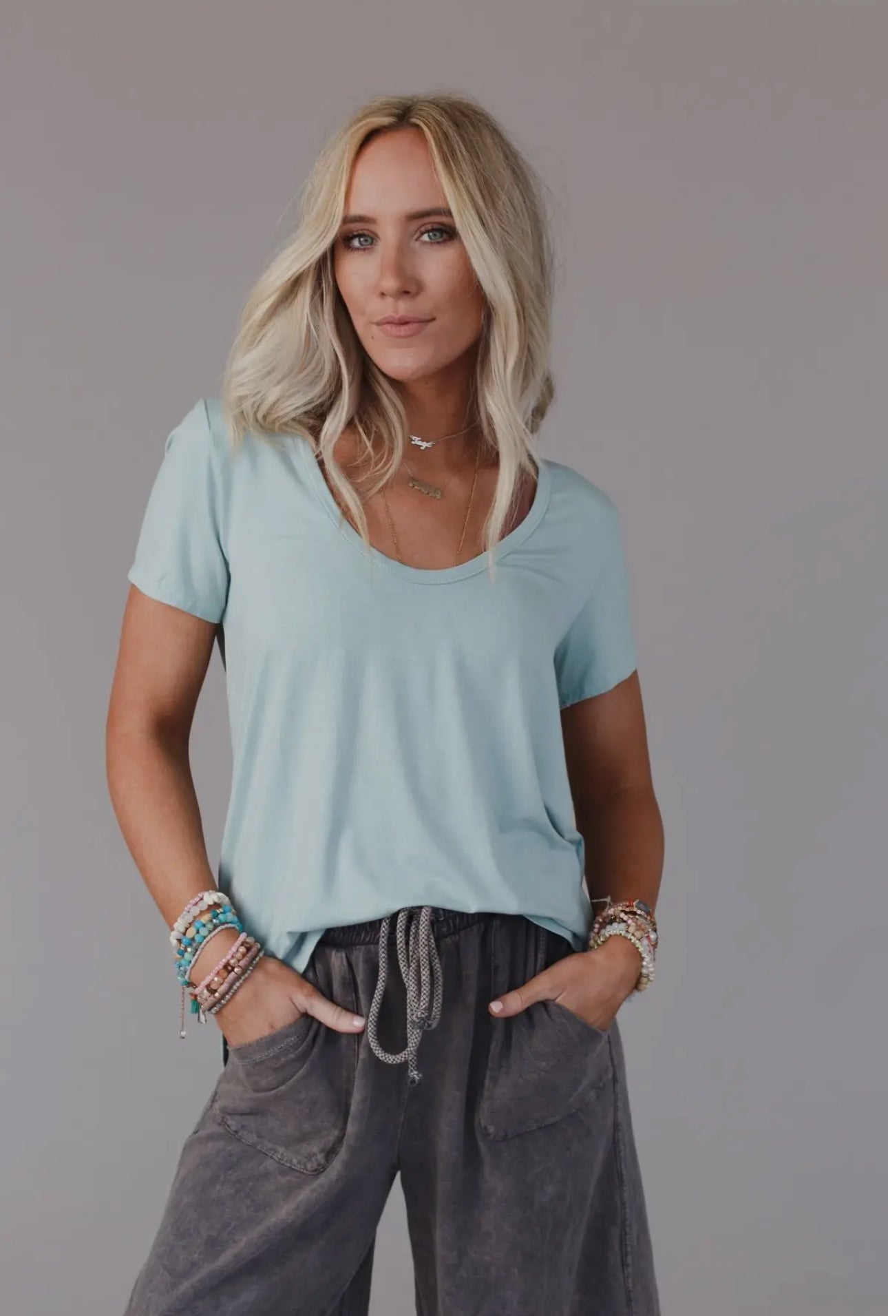 Scoop Neck Bralette Tee