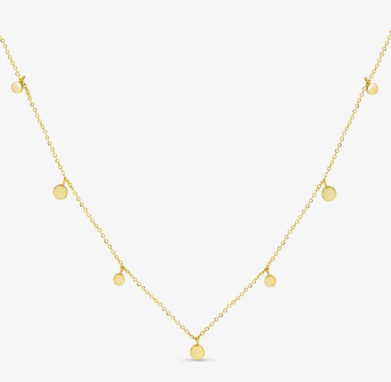 Gold Station Disk Necklace