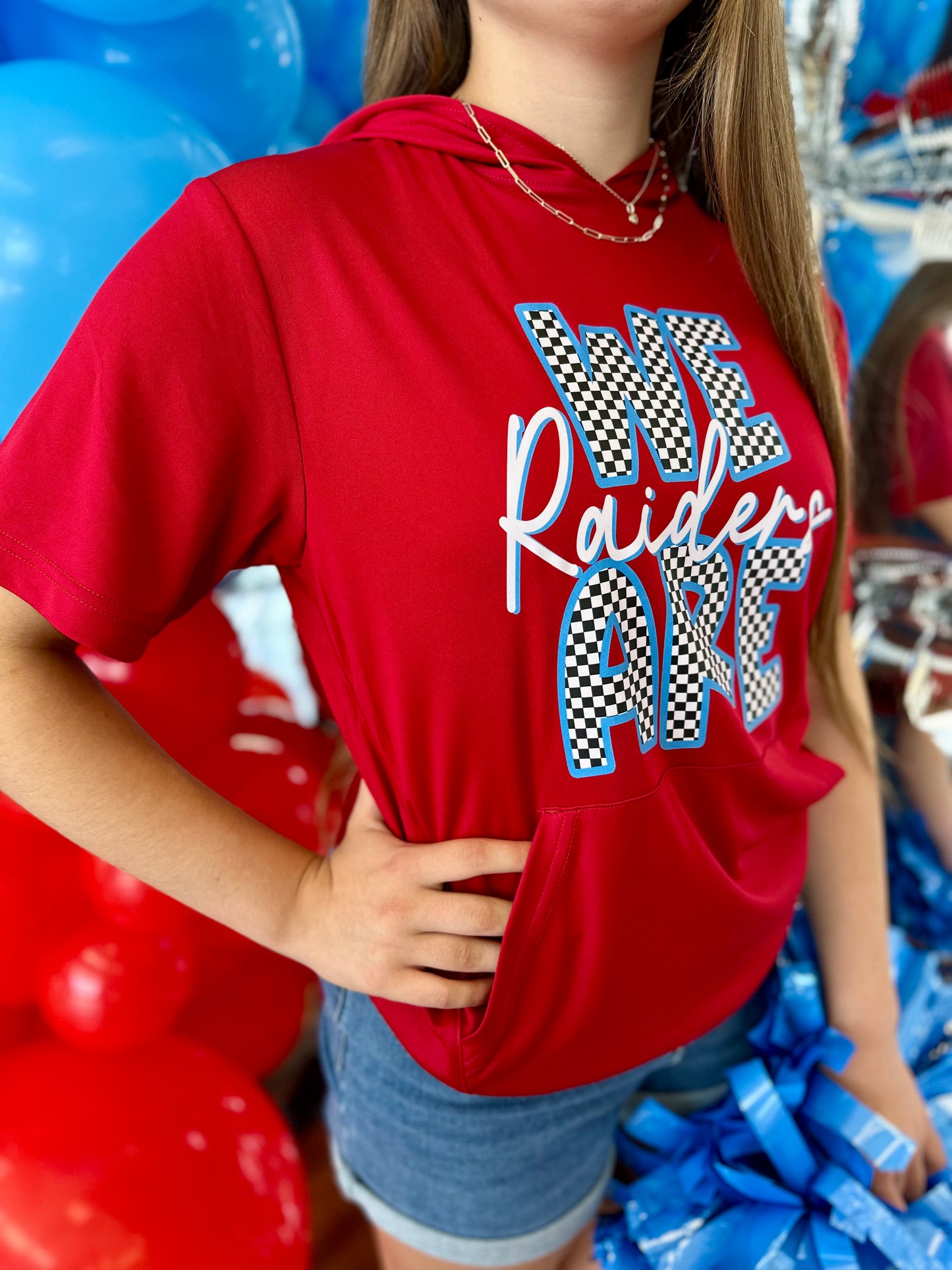 YOUTH Short Sleeve Dry Fit Hoodie- We Are Raiders