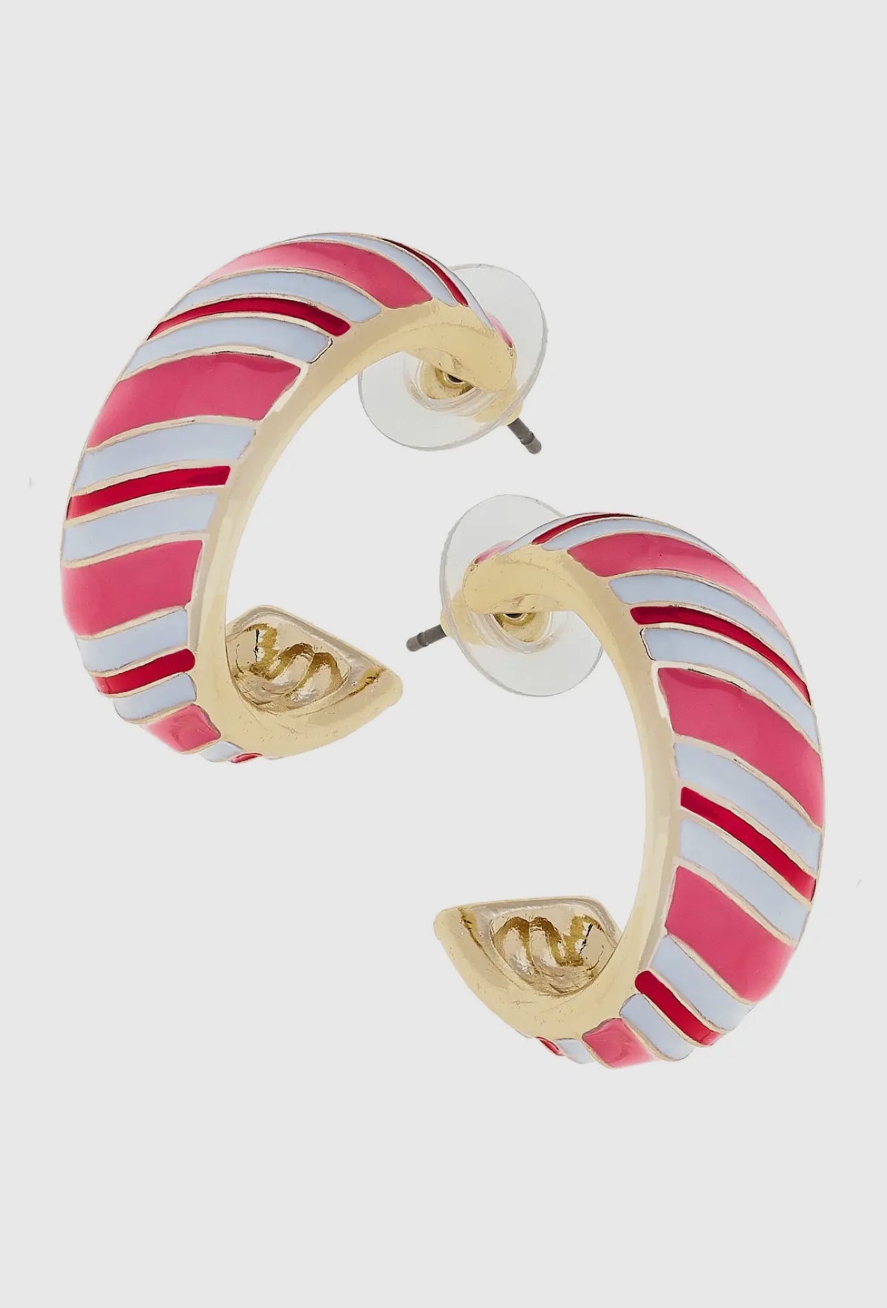 Candy Cane Striped Earrings