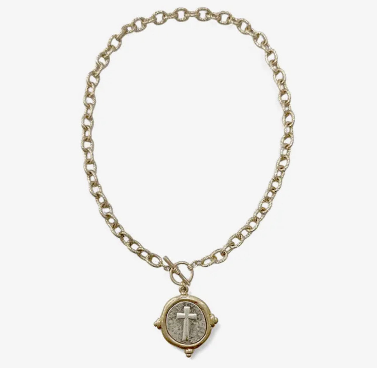 Cross Coin Necklace