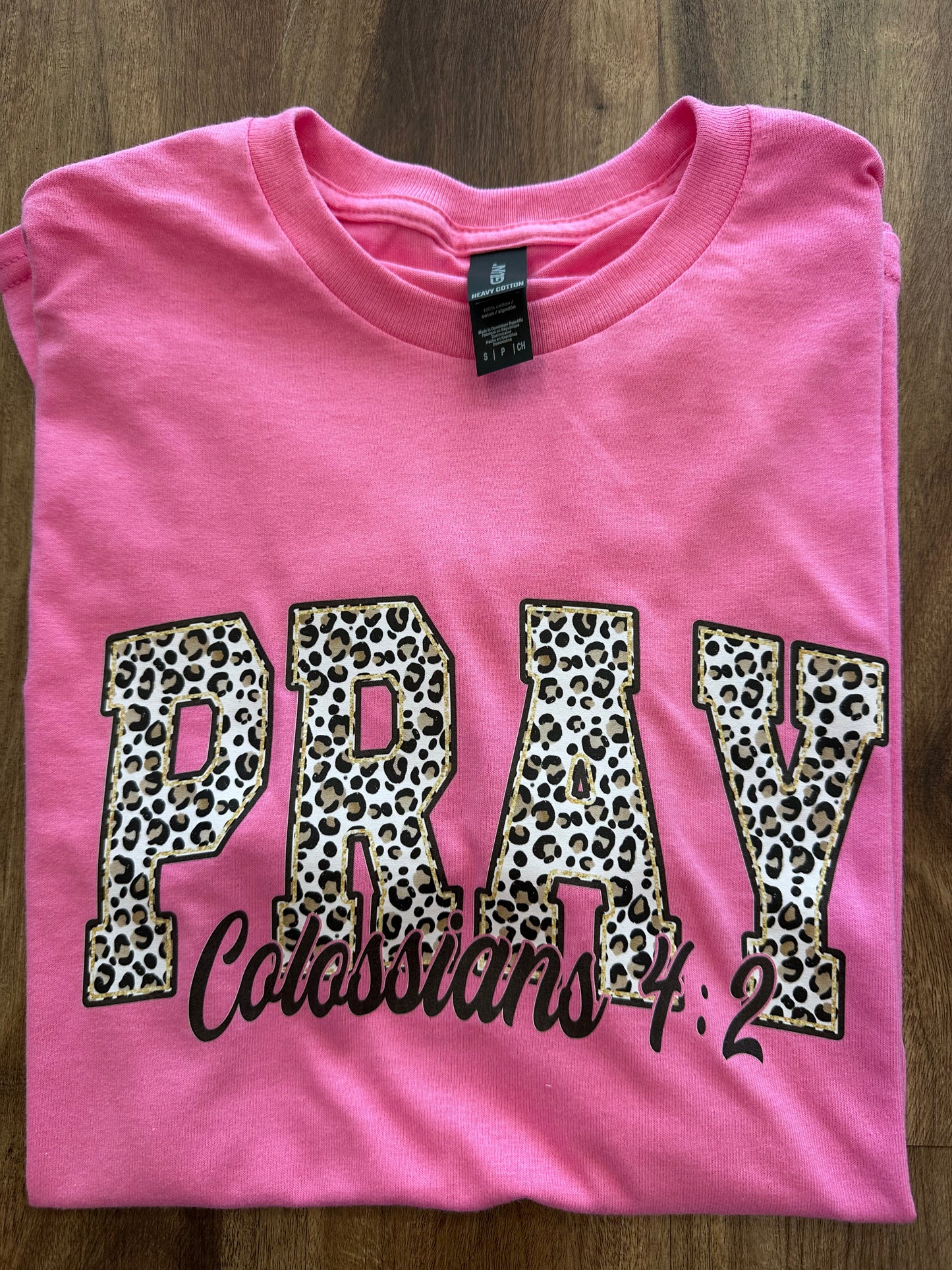 Pink & Leopard Pray Tee