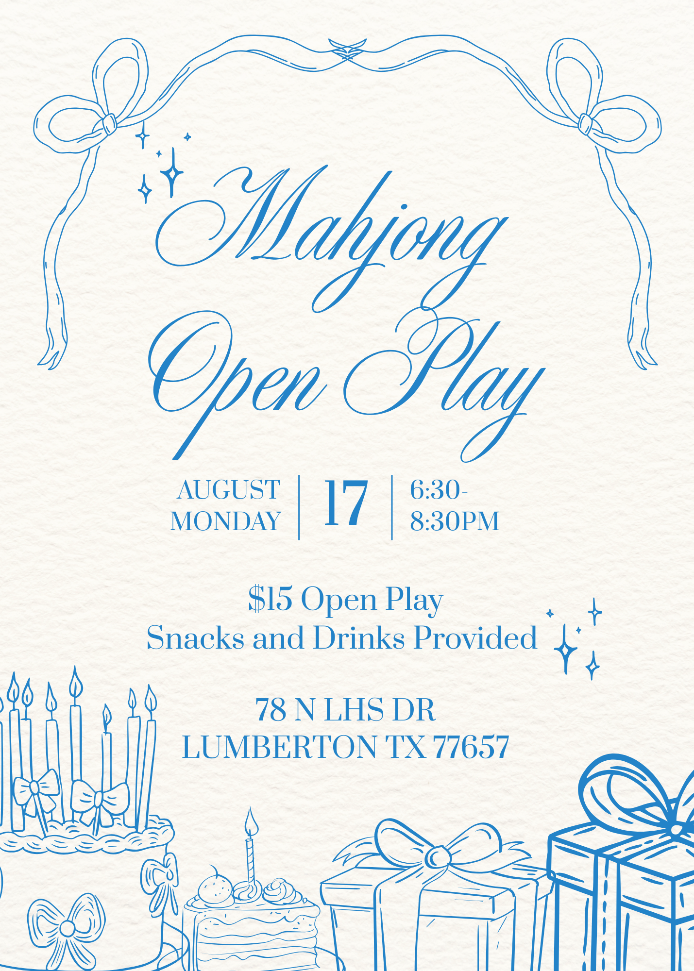 August Mahjong Night
