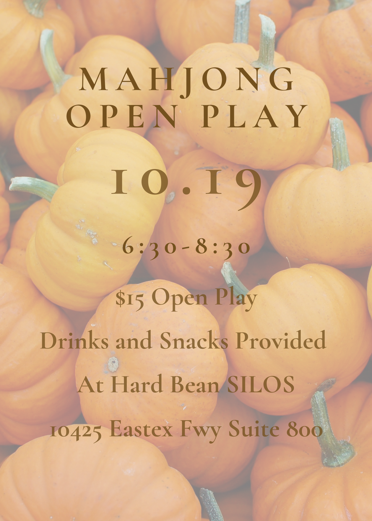 October Mahjong Night