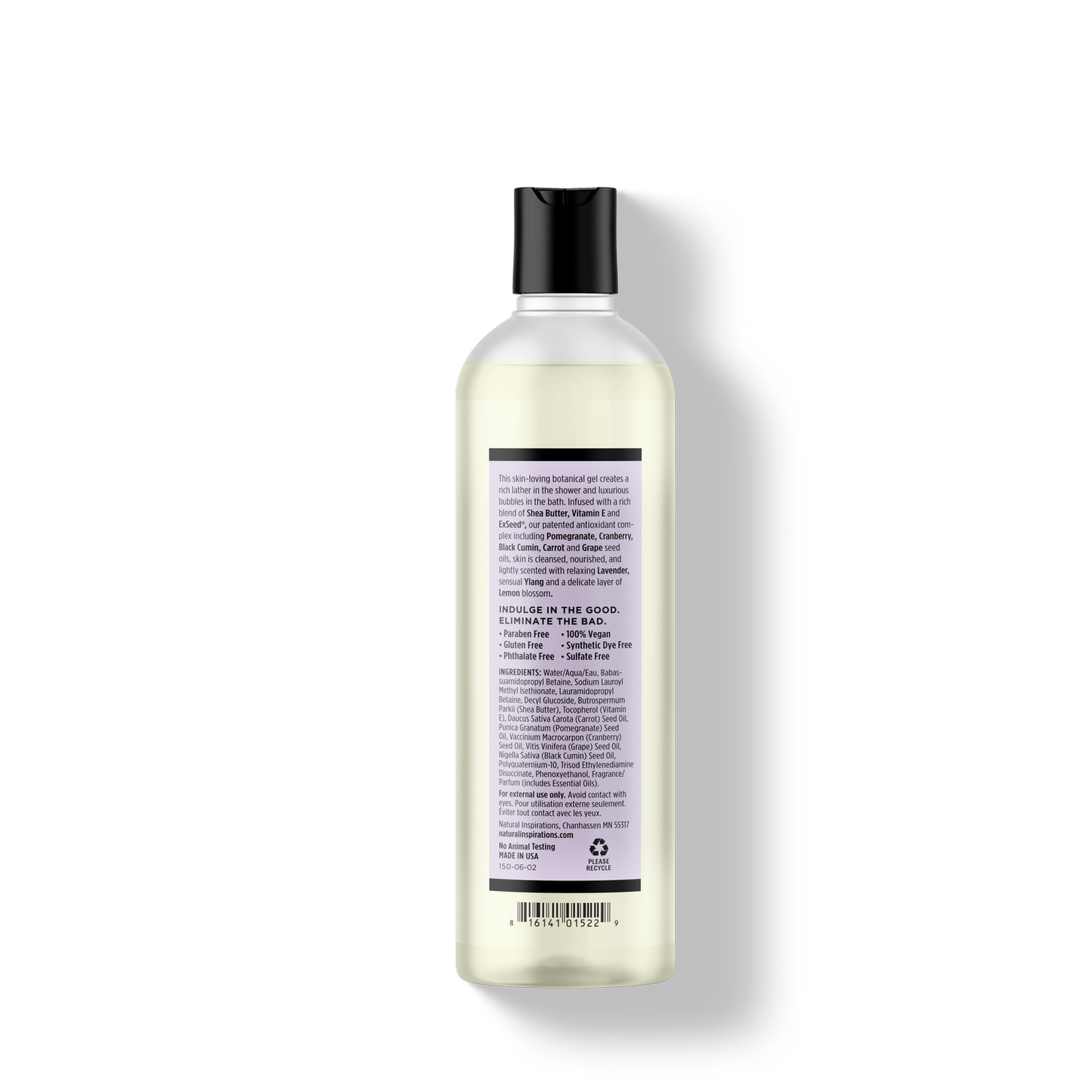 Natural Inspirations 12.5oz Bath + Shower Gel Lavender Ylang