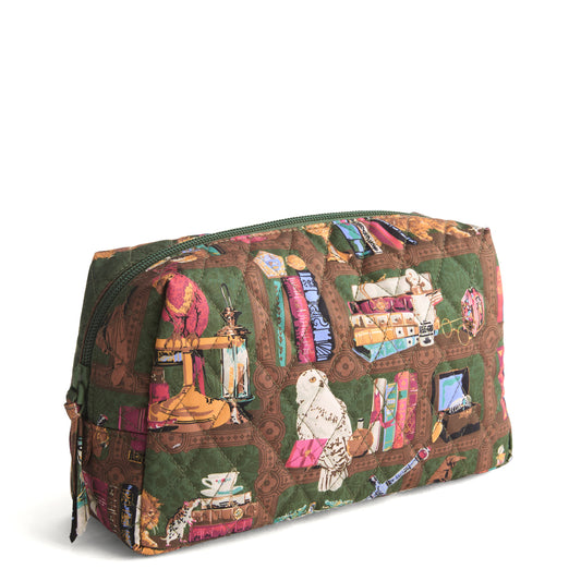 Medium Cosmetic Bag-Hogwarts Library