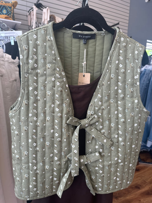 Floral Quilted Vest