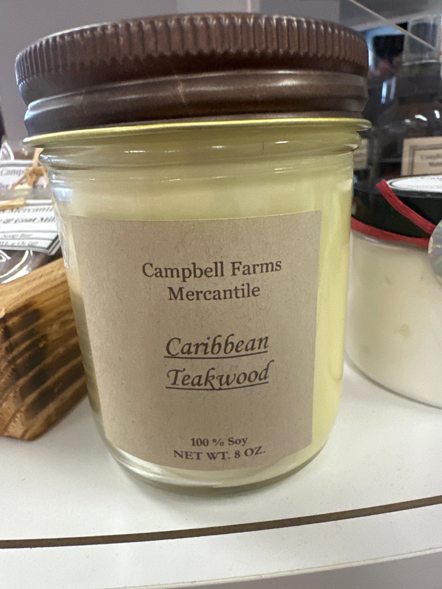 Campbell Farms Mercantile 8oz Woodwick Candle