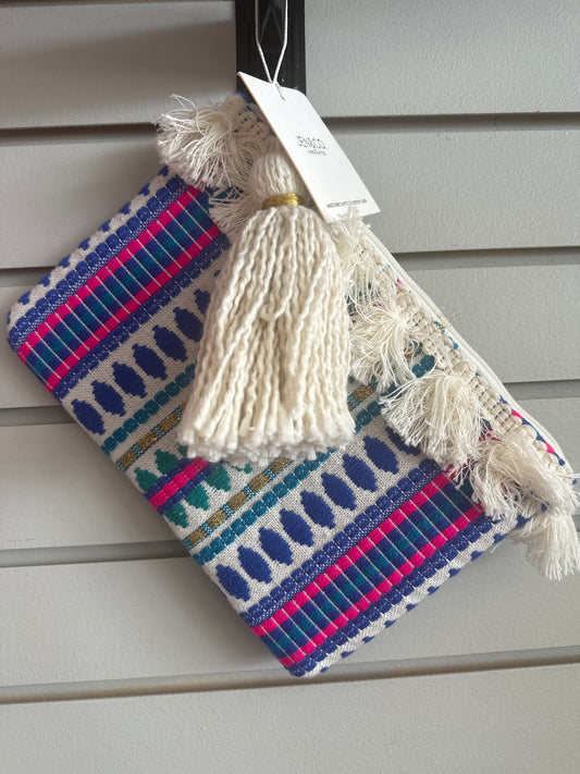 Small Blue Tassel Pouch