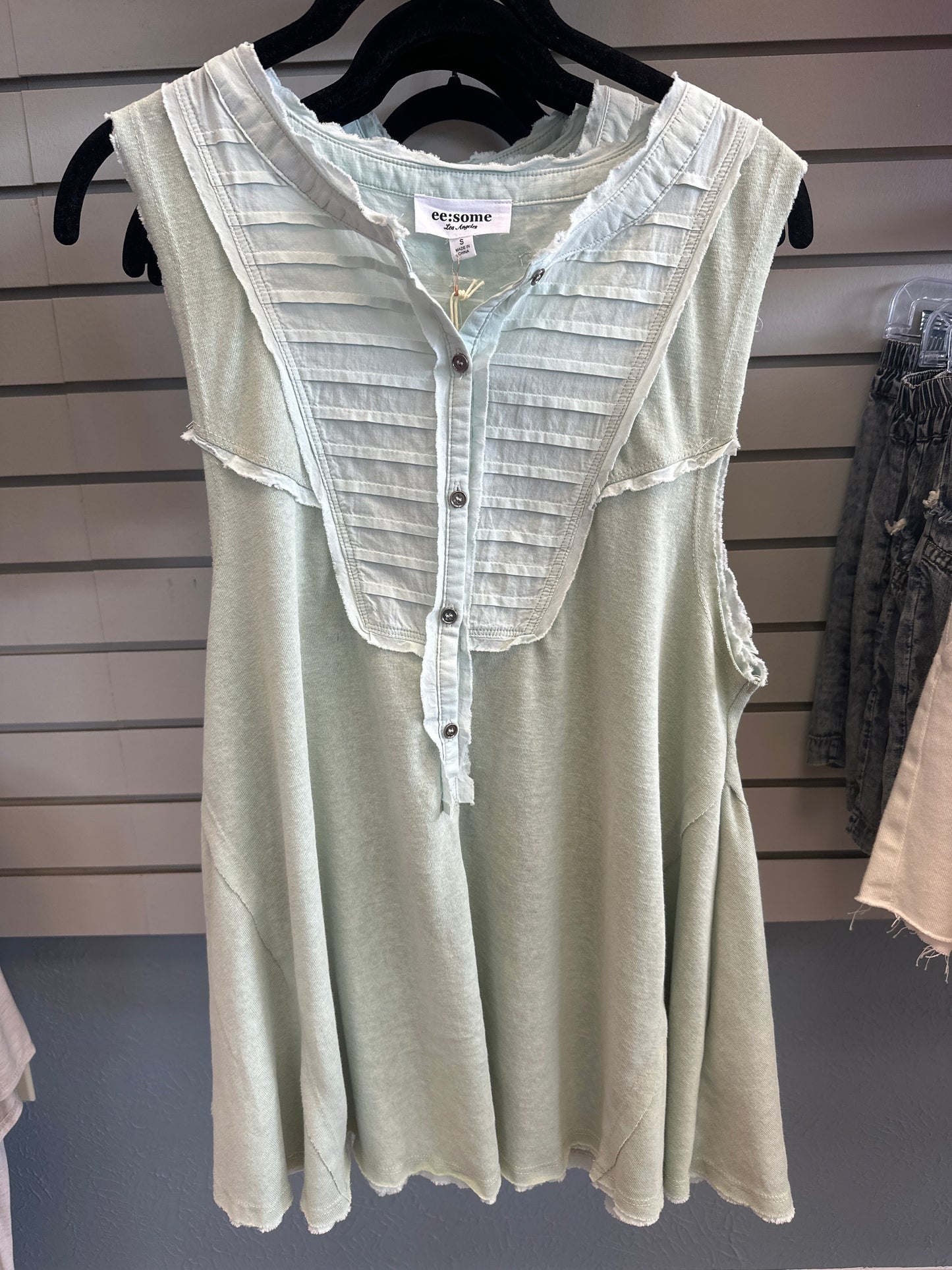 Oversized Sea foam Green Tank