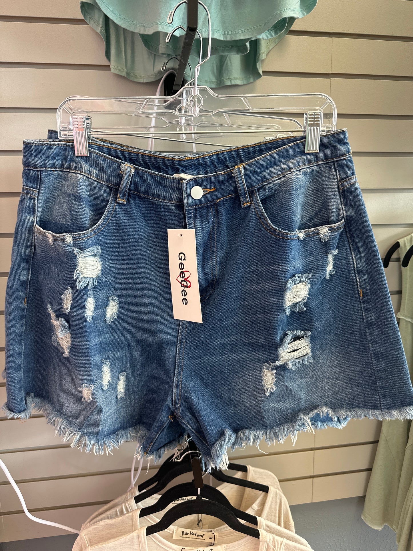 Plus Size Denim Shorts
