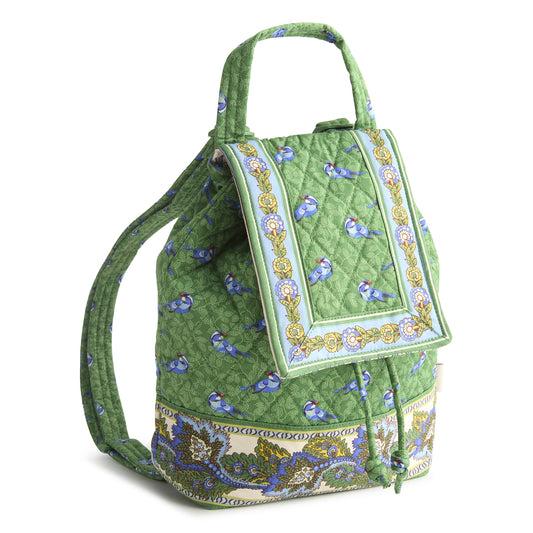 Original Drawstring Backpack-Green Birds