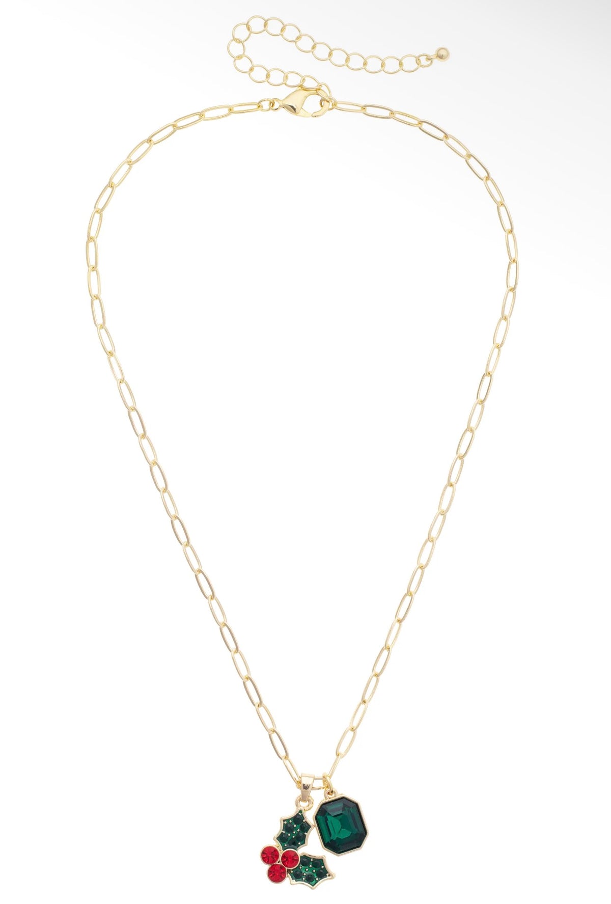Holly Jolly Paper Clip Necklace