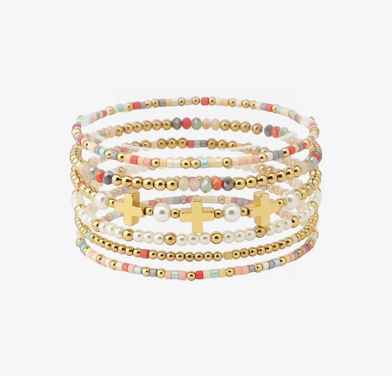 Set of 6 Cross Bracelet Sets