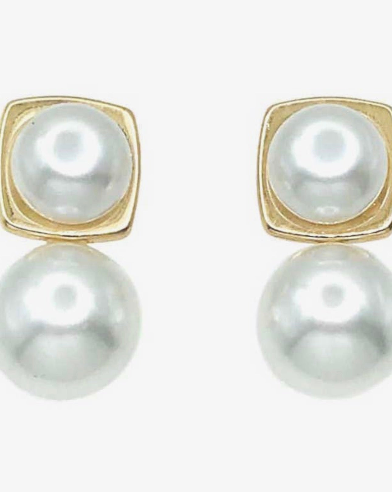 Pearl and Gold Drop Earrings