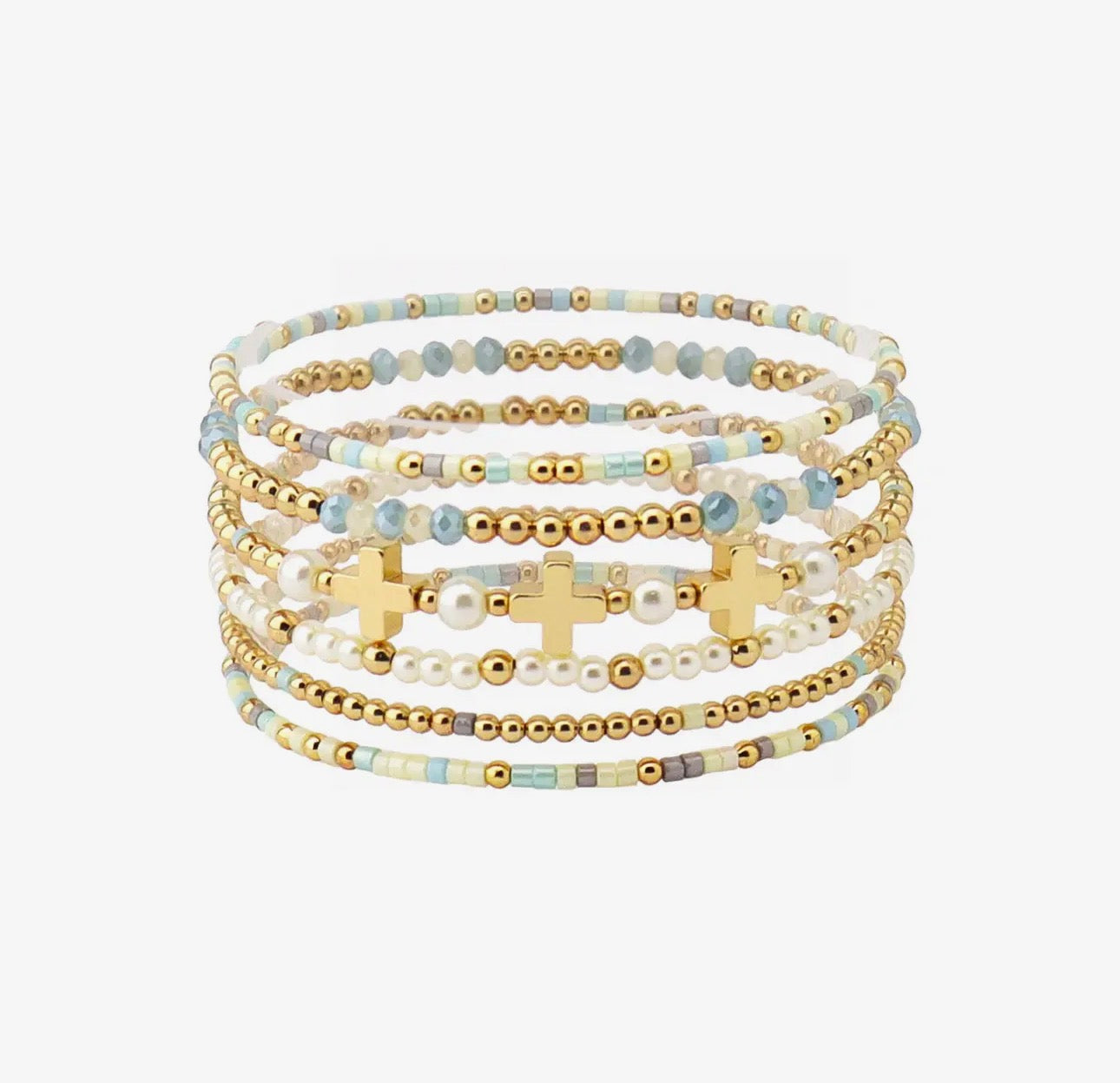 Set of 6 Cross Bracelet Sets