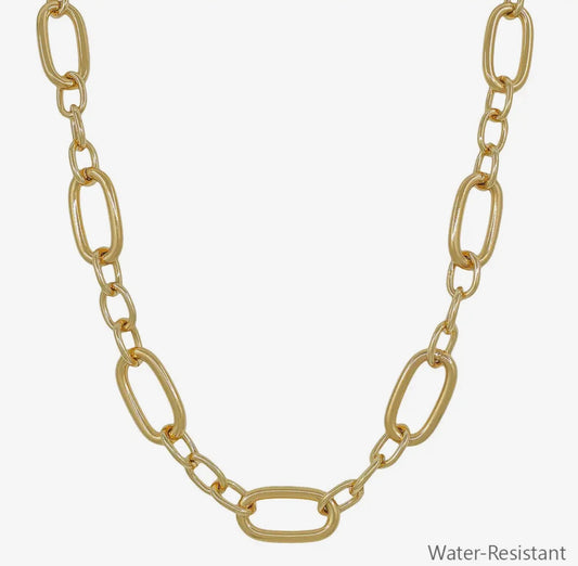 Gold Thick Open Chain Necklace