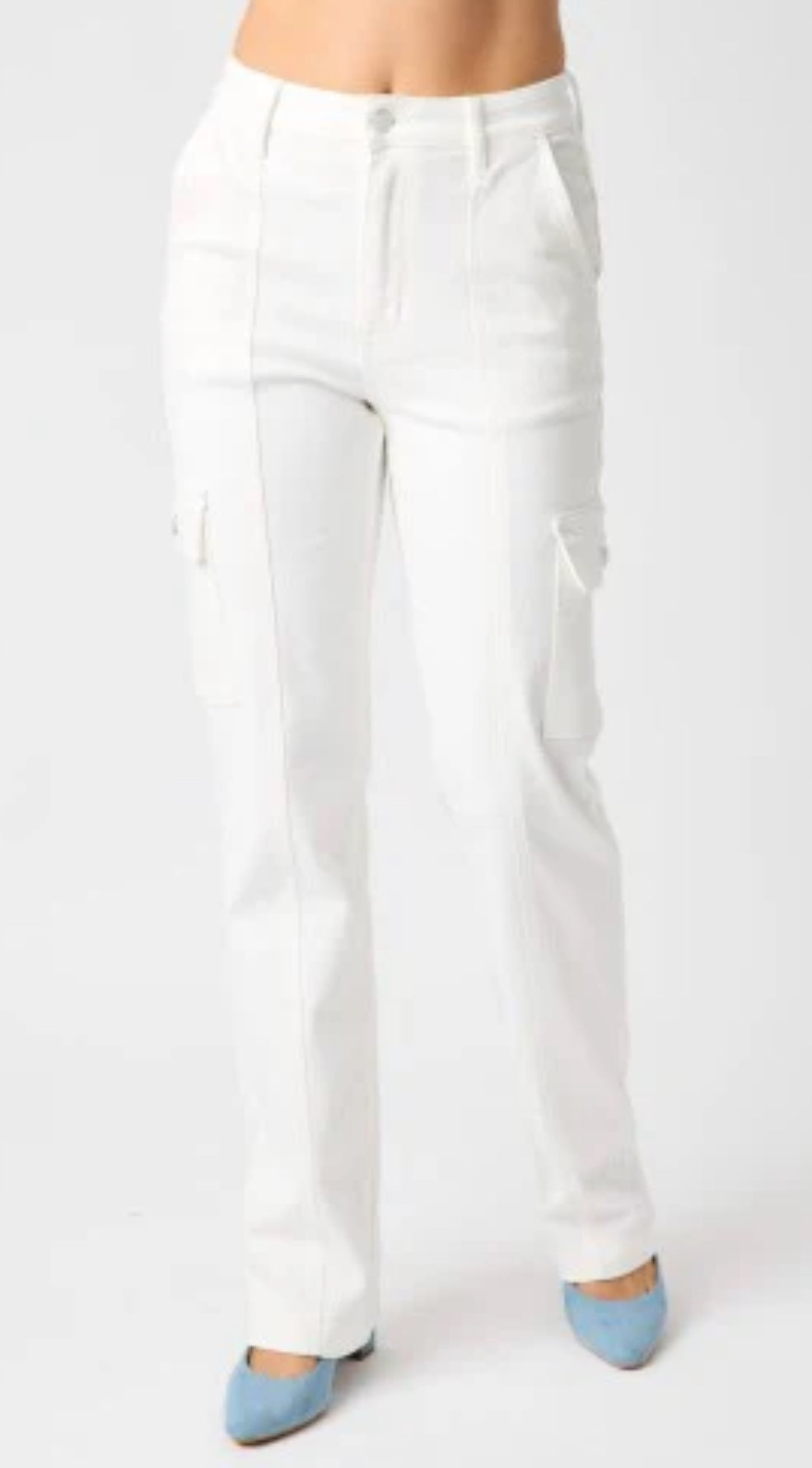 Judy Blue White Cargo Jeans