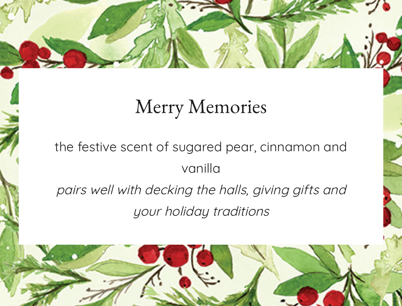 Greenleaf Sachet- Merry Memories