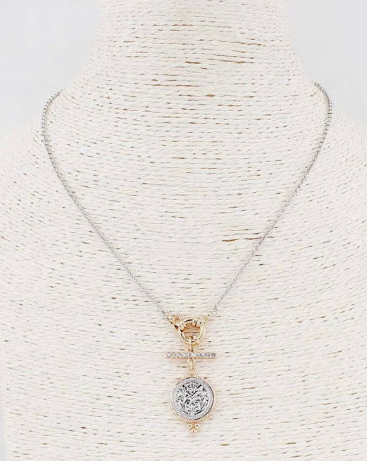 Gold and Silver Coin Necklace