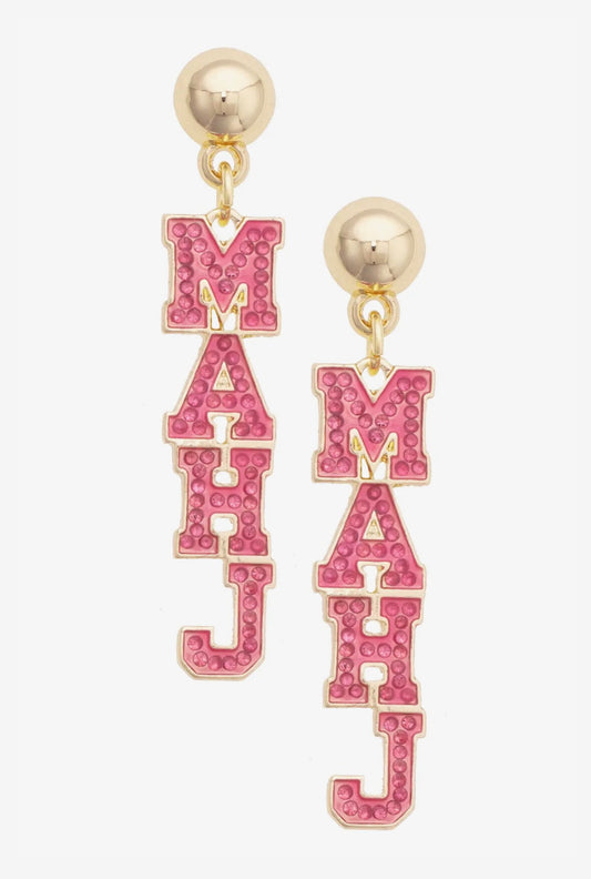 Mahj Varsity Dangle Earrings