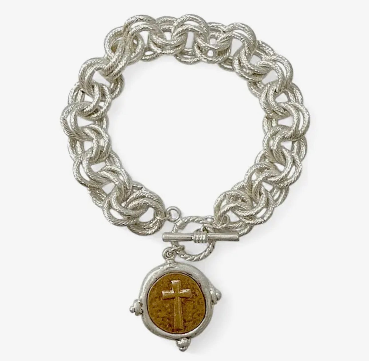 Cross Coin Bracelet