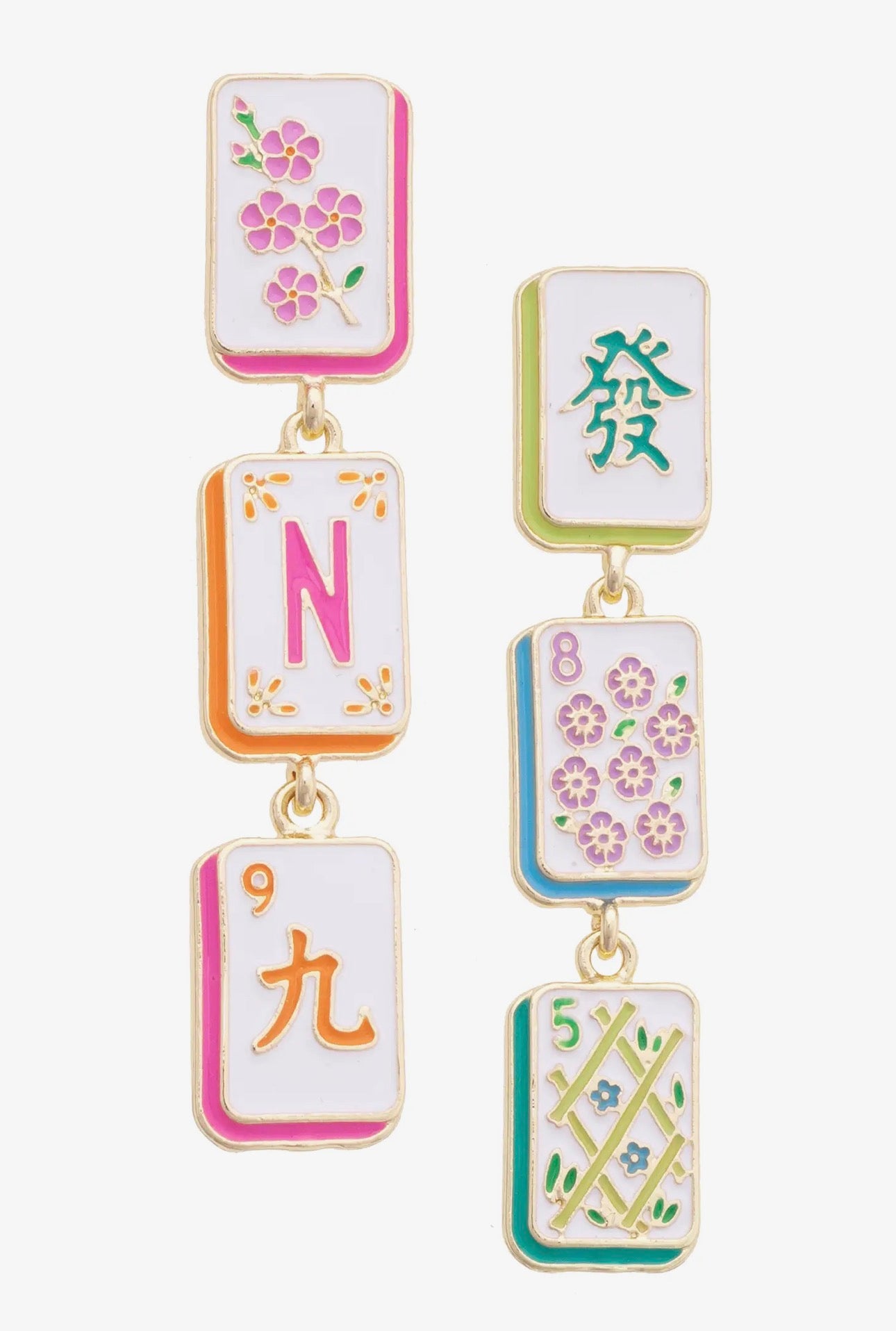 Wanna Mahj? Tile Mahjong Earrings