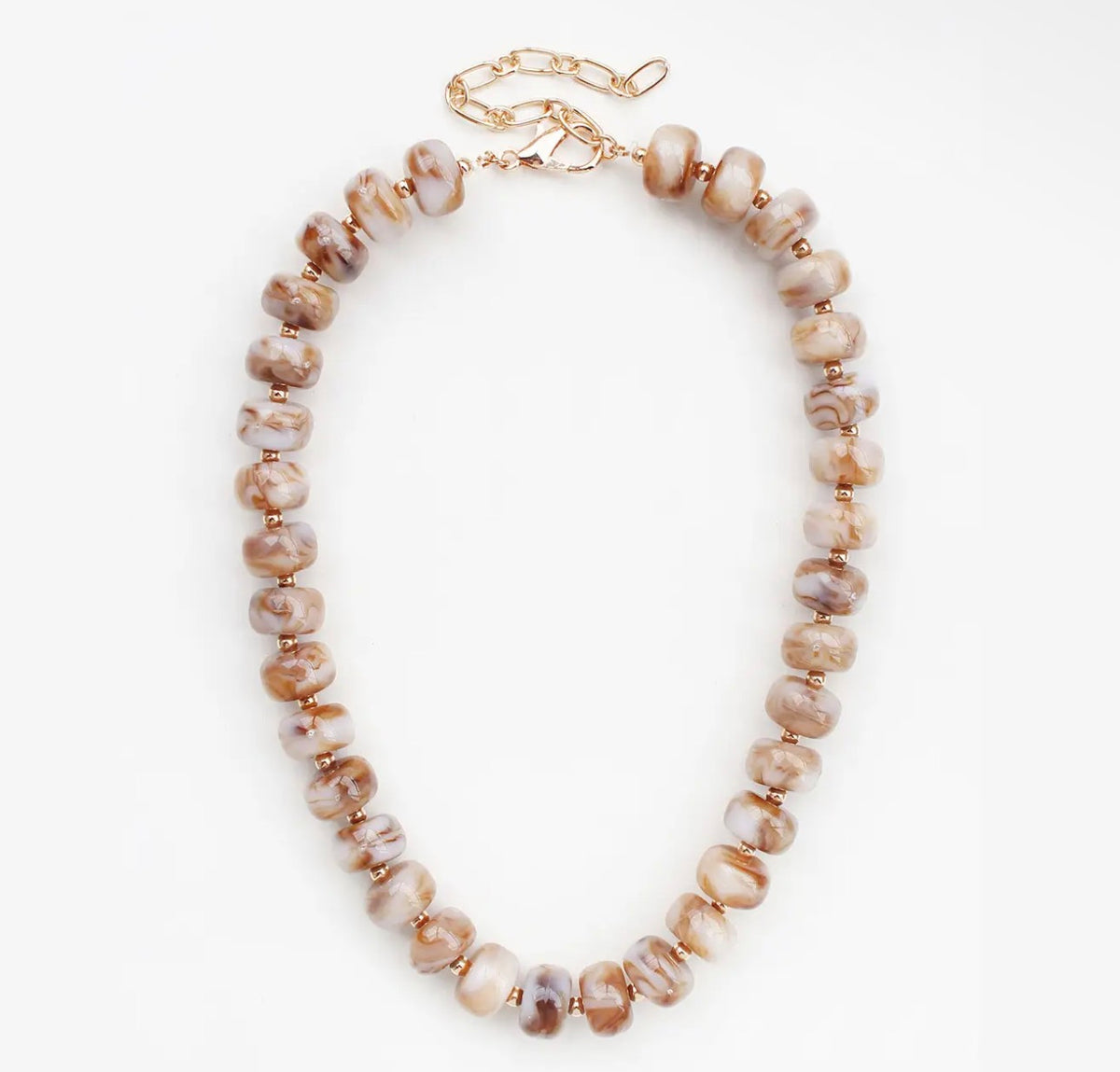 Natural/Cream Large Beaded Necklace