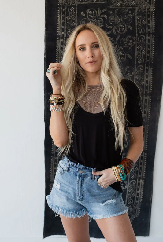 Scoop Neck Bralette Tee