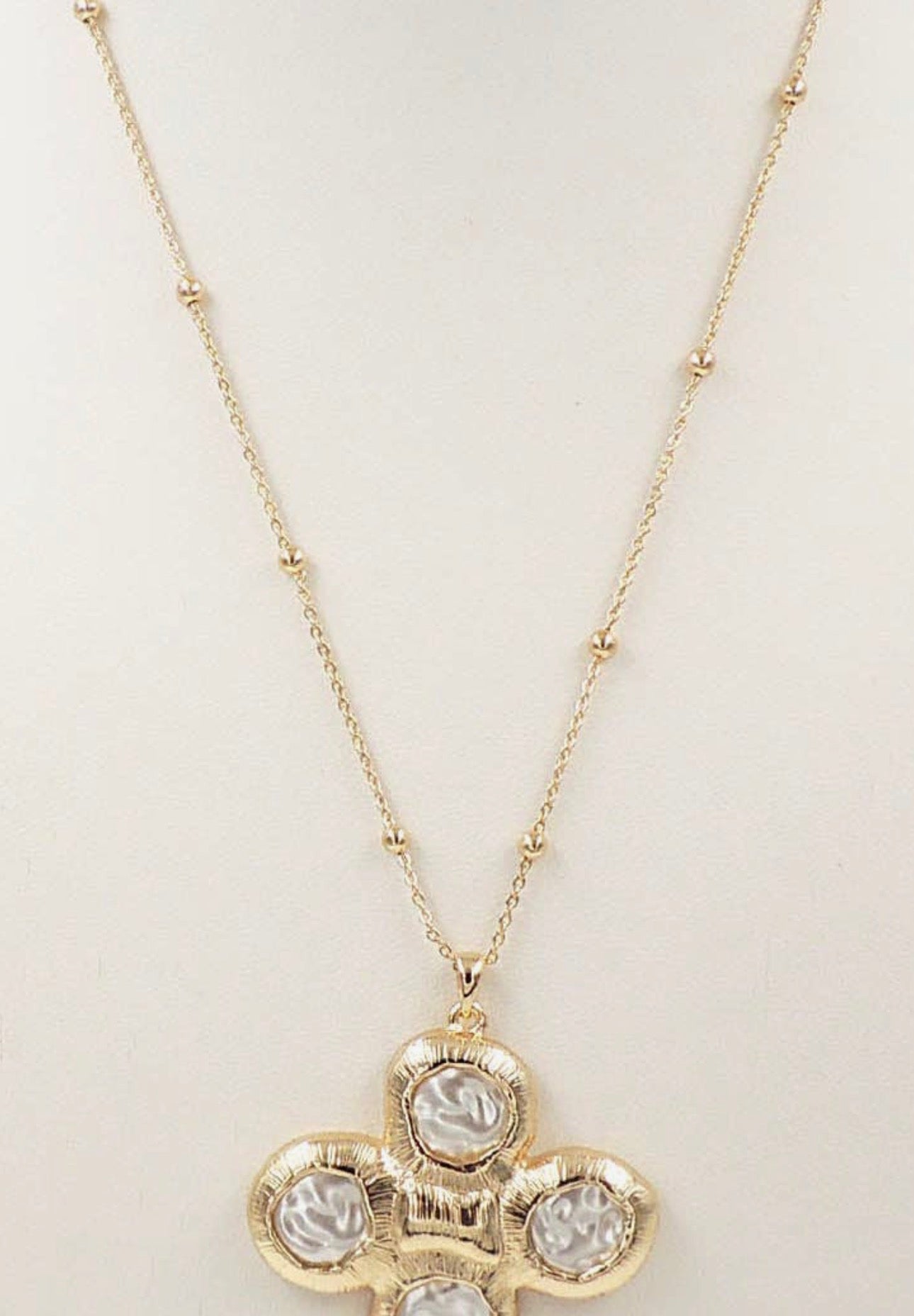 Gold Chain Coin Pearl 16”-18” Necklace