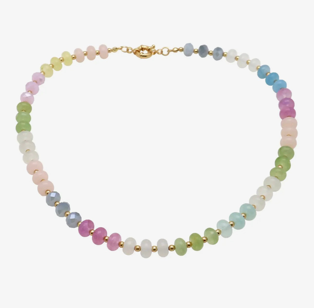 Multi Crystal Beaded Necklace