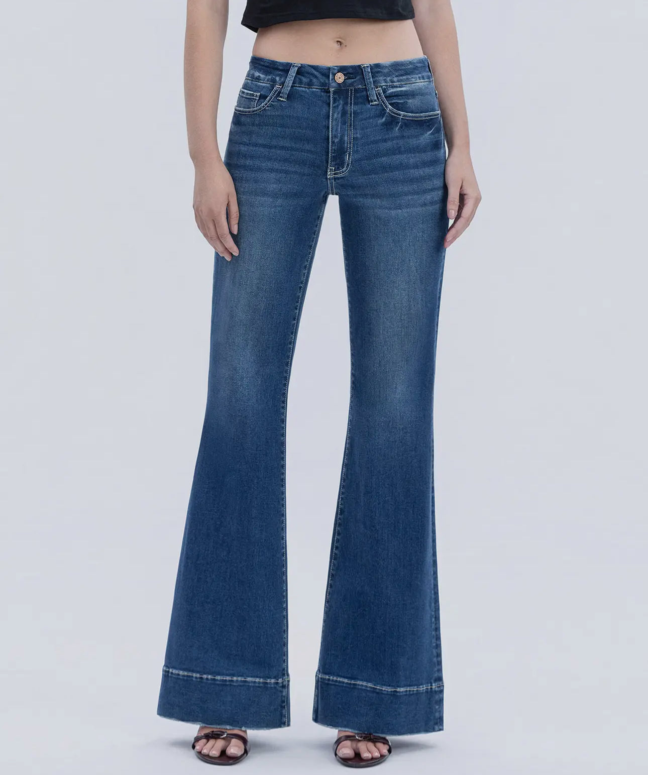 Vervet High Rise Easy Fit And Flare-T6882