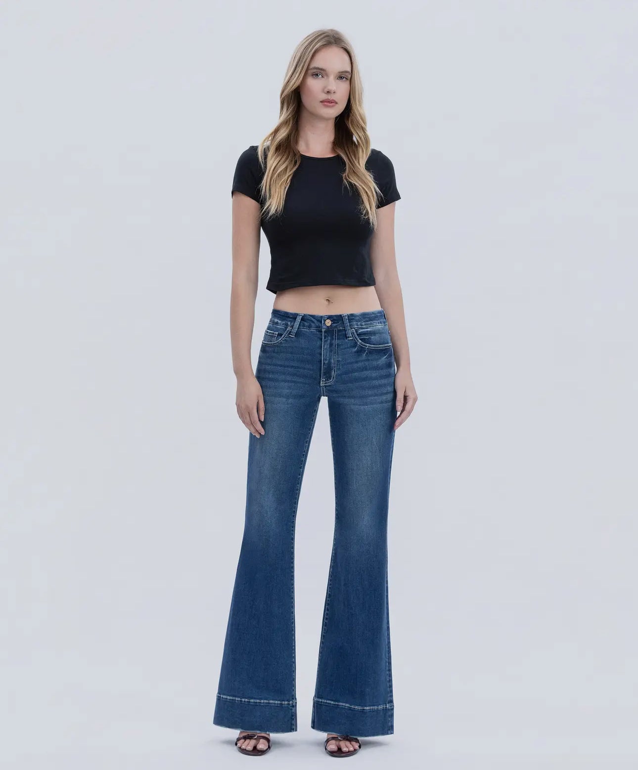 Vervet High Rise Easy Fit And Flare-T6882