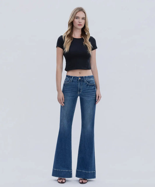 Vervet High Rise Easy Fit And Flare-T6882