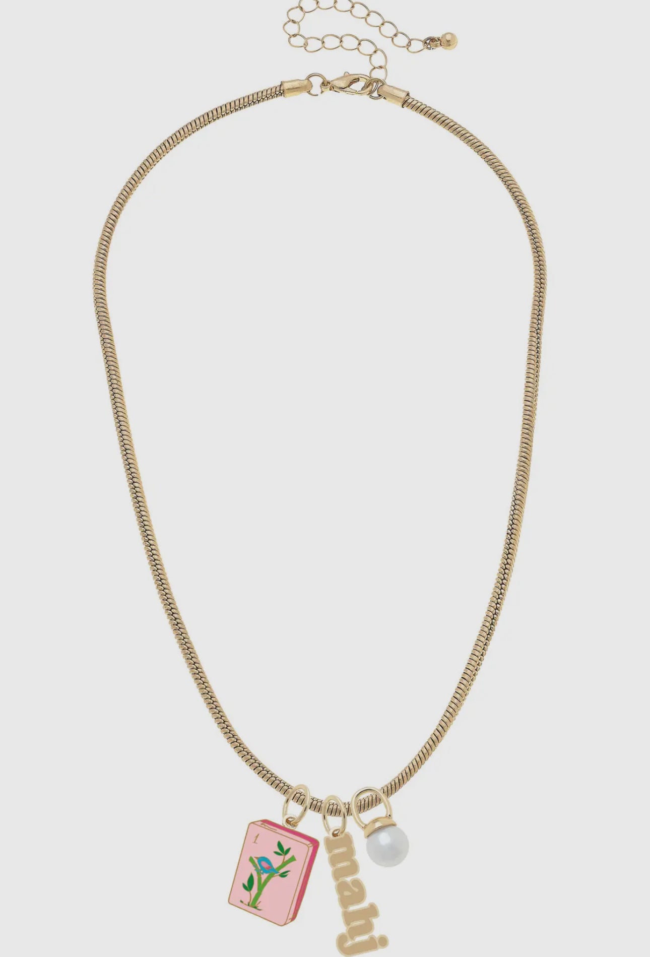 Mahjong Pearl Necklace