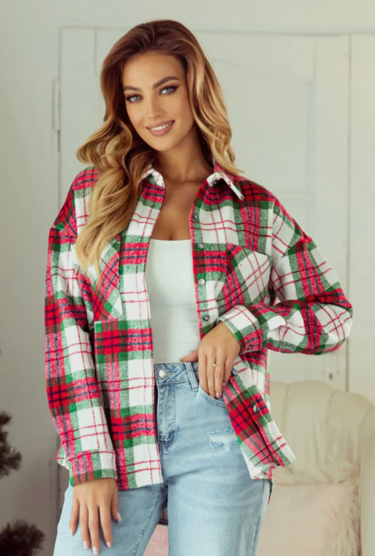 Christmas plaid shacket