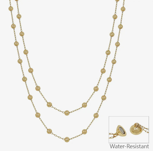 2 Strand Magnetic PEARL and Gold Necklace