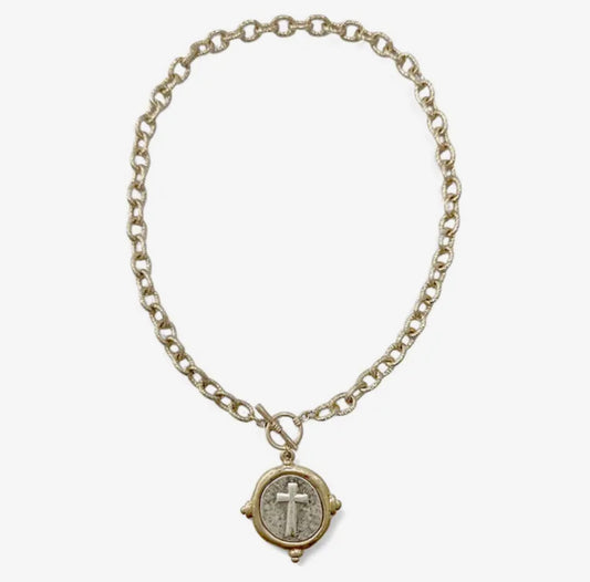 Cross Coin Necklace