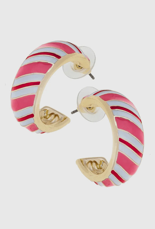 Candy Cane Striped Earrings