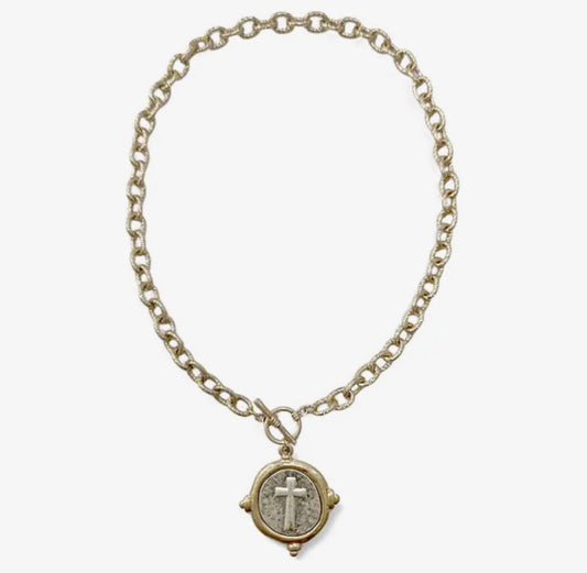 Cross Coin Necklace