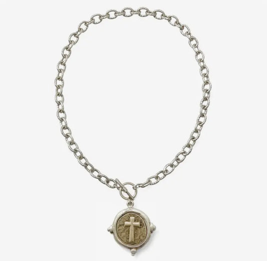 Cross Coin Necklace
