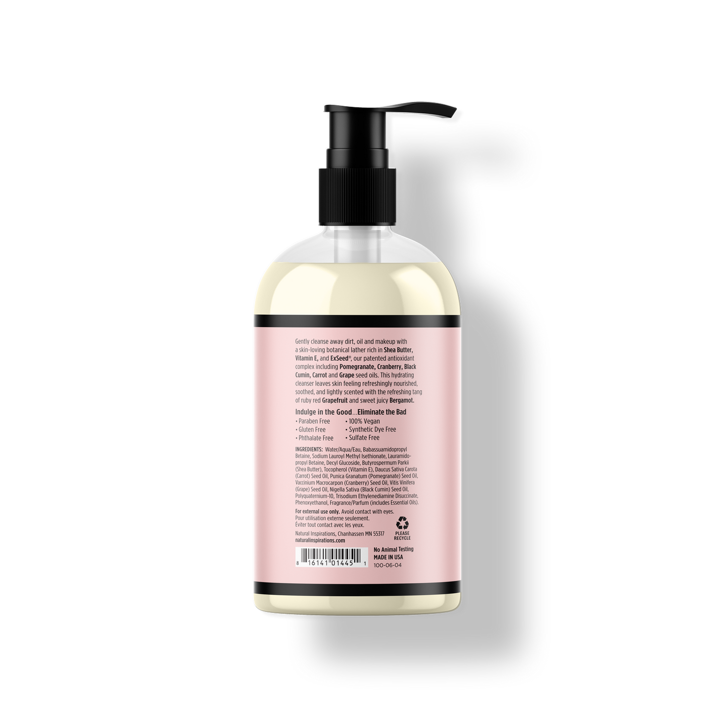 Natural Inspirations 12oz Hand + Face Wash