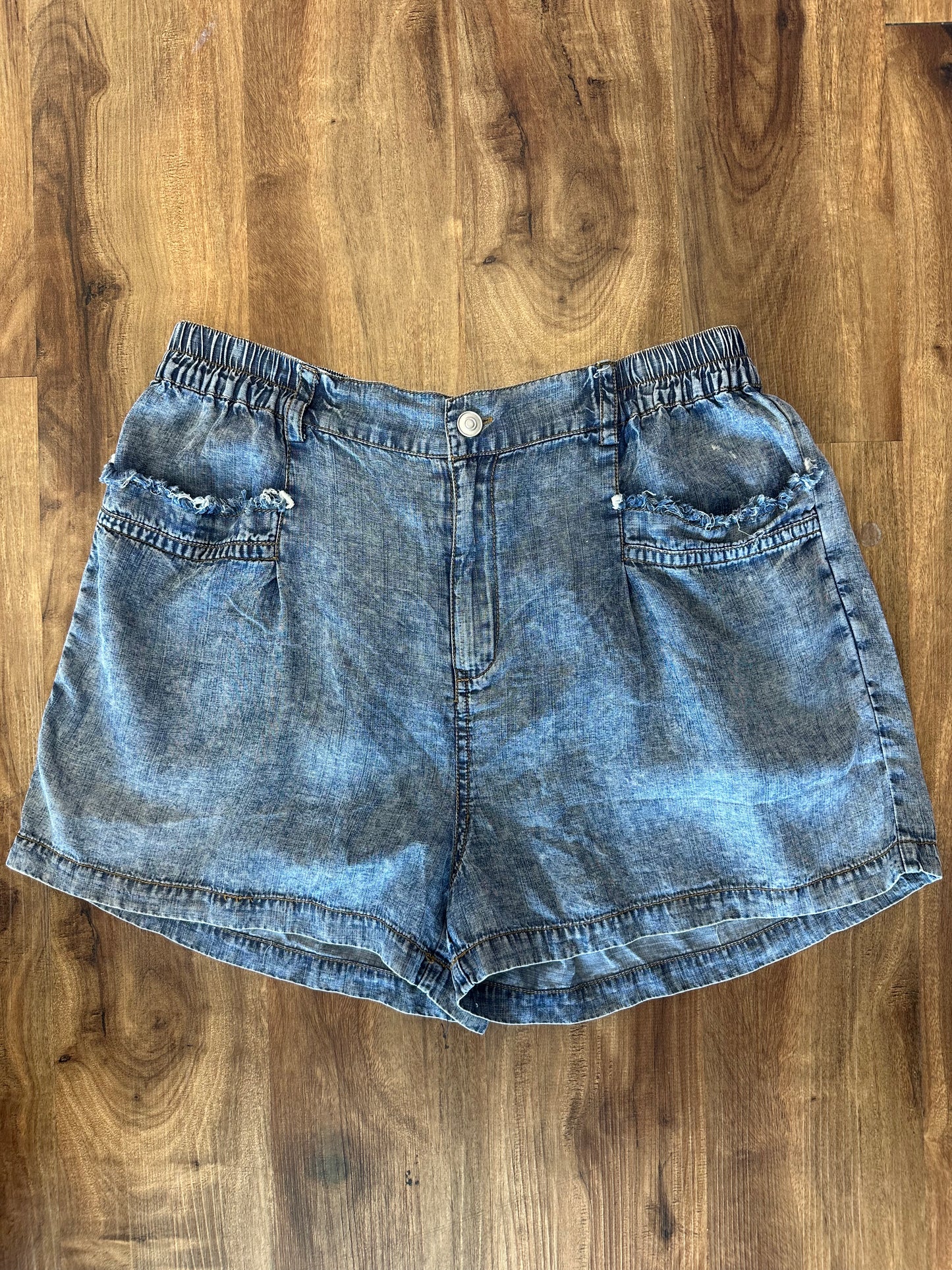 Chambray Denim Shorts