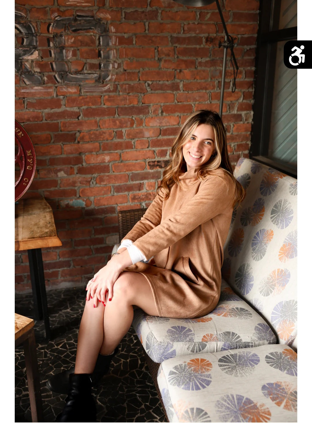 Microfiber Camel Dress